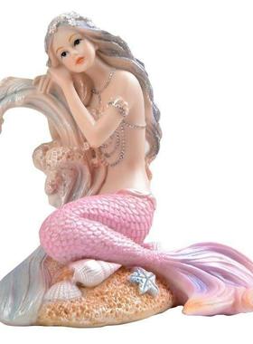 鱼缸地中海美人鱼公主美人鱼装饰家居客厅创意饰品31