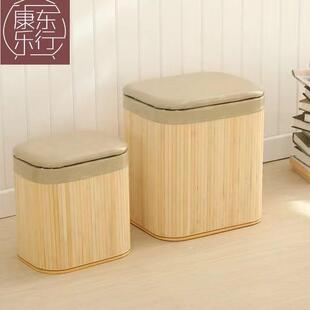 竹编储物凳收纳小凳子可坐换鞋凳门口可以当凳子坐的收纳箱小家用