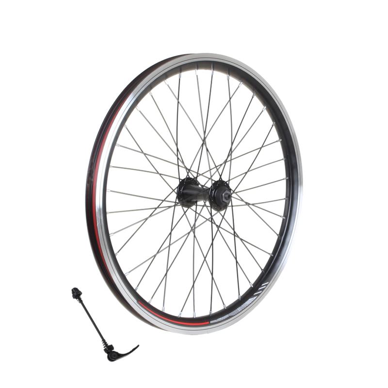 20寸451小轮径车v刹轮组20x11/8折叠车20x13/8圈刹前后快拆轮组