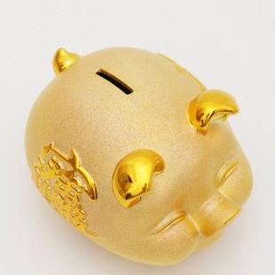 招财进宝金猪储蓄罐陶瓷卡通摆件开业礼物儿童现代家居存钱罐 新品