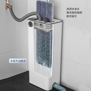 免钉吸盘拖地器免手洗洗衣机拖把家用懒人可调节平板拖把
