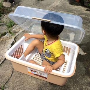 家用放碗箱碗碟密封箱 厨房特大带盖碗柜塑料沥水碗架 碗筷收纳