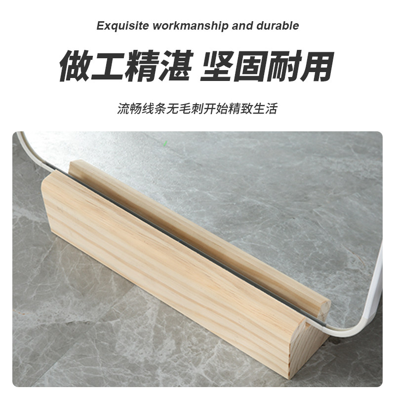 热销全身镜子支架简约镜子底座支撑架实木定制落地镜防滑固定画框