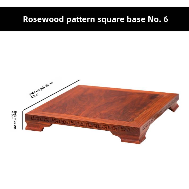 花梨木实木方形矮底座摆件鱼缸茶室托盘盆景佛像瓷器花瓶原木托架