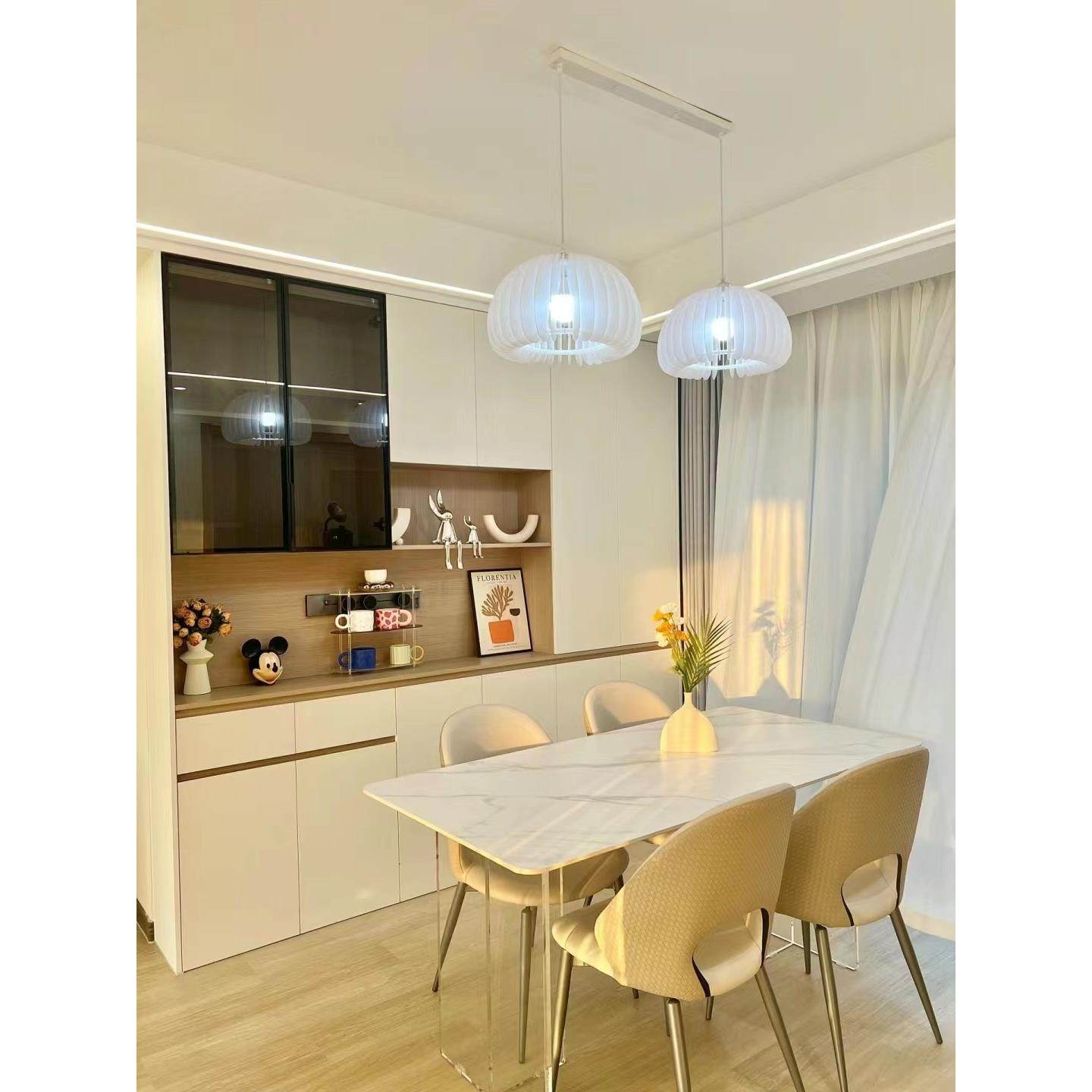 亚克力悬挂板岩餐桌和椅子组合轻豪华现代小公寓家庭餐桌极简主义,住宅家具,岩板餐桌,淘宝优惠券,粉丝福利购,淘宝优惠卷