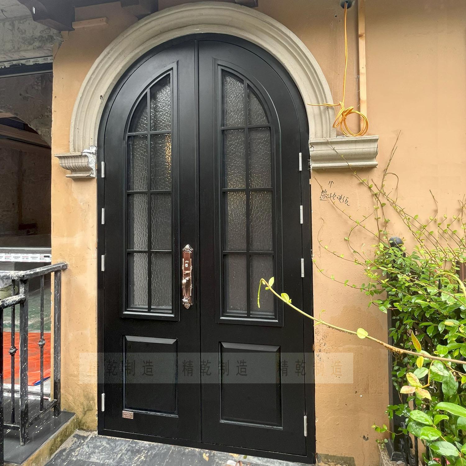 别墅入户门防盗门别墅大门户外子母门进户门法式玻璃门欧式铁艺门