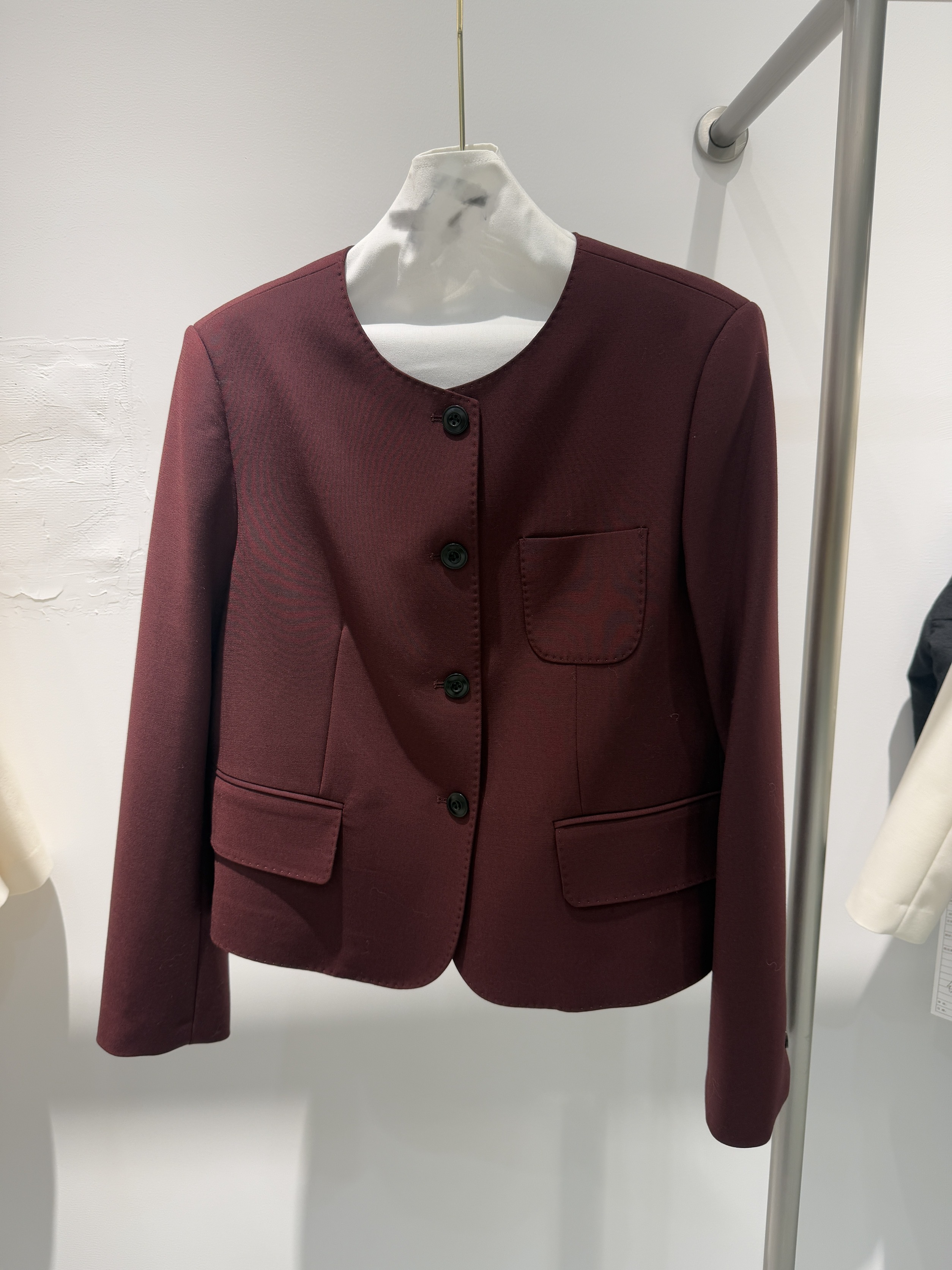 【钱老板专属】W8010设计师长袖圆领短款春秋季气质上衣时尚薄款