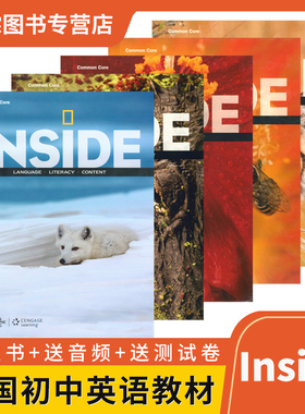 Inside 2014 Fundamentals ABC Reading Writing with myNGconnect 基础ABC级五个级别阅读写作初中英语强化训练 美国中学精读教材