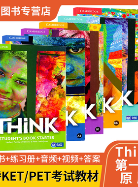 正版剑桥原版Think Starter 12345级第一版 学生书练习册音频视频 原版进口Cambridge 剑桥少儿英语教材 KET/PET考试参考中学英语