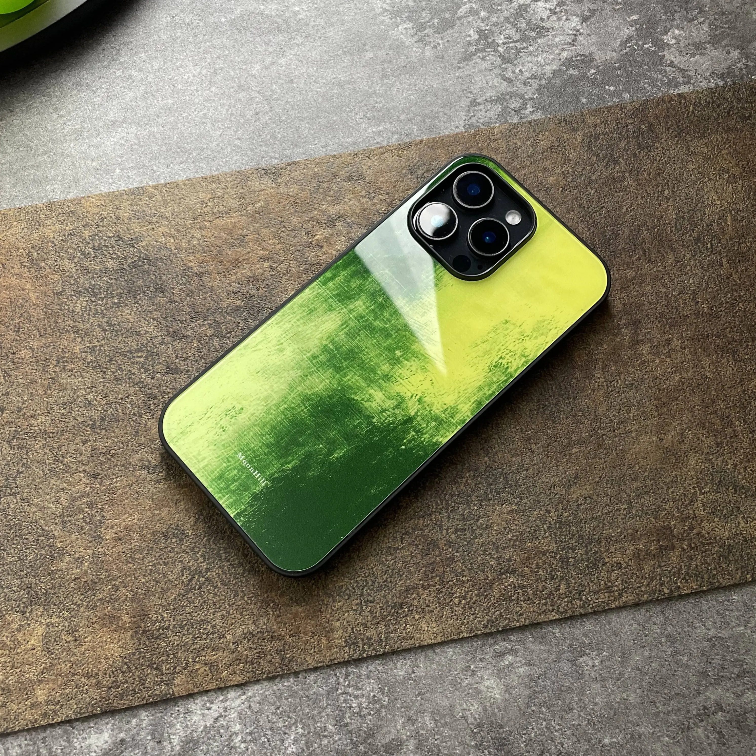《柳黄栀绿》山月集新中式适用于iphone16promax苹果15/14pro华为小米安卓防滑全包玻璃原创国风高级感手机壳