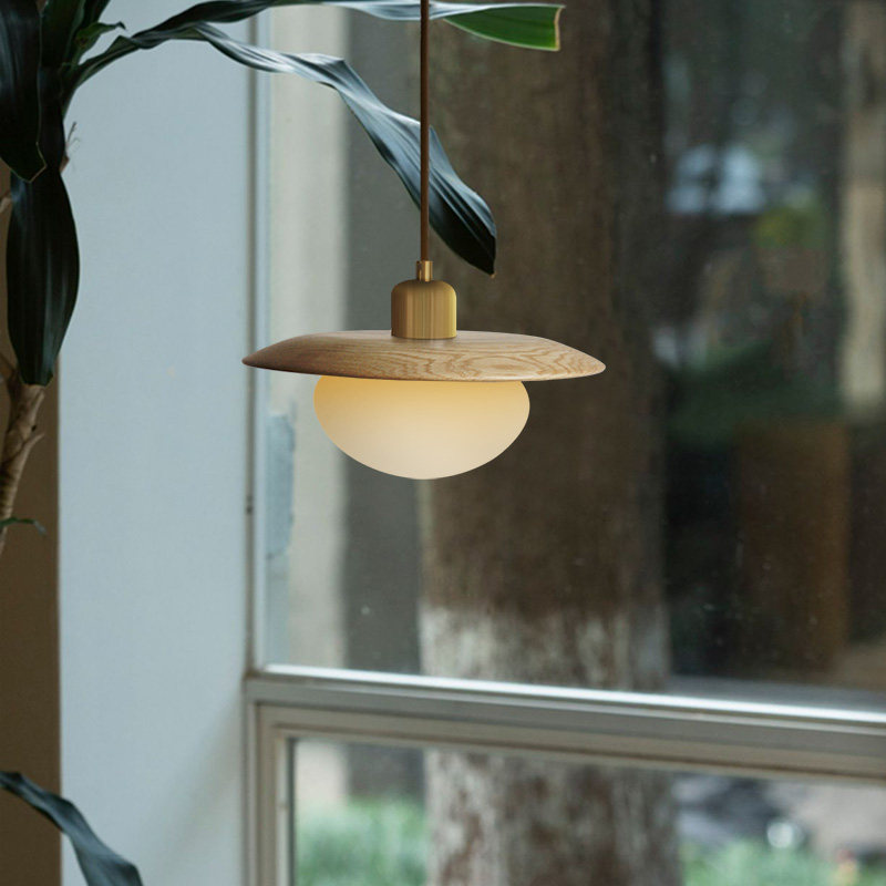 汤圆餐厅吊灯北欧中古原木奶油风灯具简约双头现代日式飞碟极简灯,家装灯饰光源,餐厅吊灯,淘宝优惠券,粉丝福利购,淘宝优惠卷