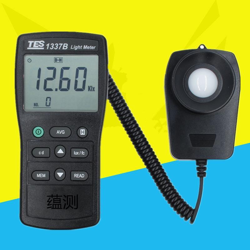 台湾泰仕 TES-1337 数字照度计 TES-1337B 光照度测试仪 苏州