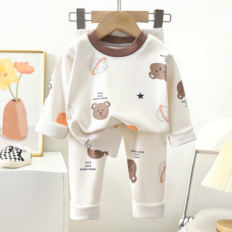 秋冬儿童内衣套装女童德绒套装男童保暖秋衣秋裤婴幼儿家居服睡衣