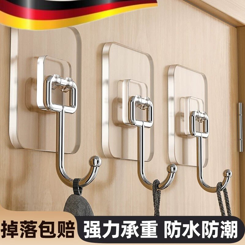 门后挂钩强力粘胶墙壁贴墙上承重透明无痕免打孔钩子挂勾贴钩粘钩