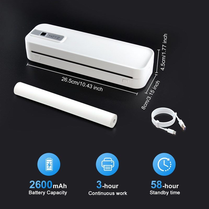 A4RJ热敏家用打印机便携式可连手机电脑无墨纹身打印机跨进爆款