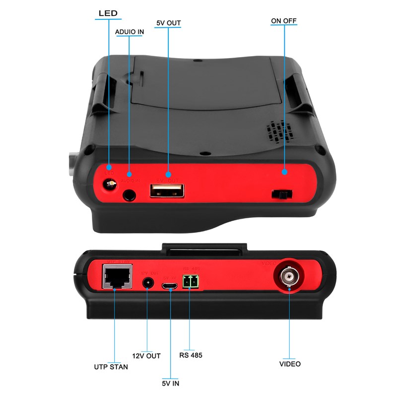 4.3HD 8MP Portable Camera Tester AHD CVBS Test工程宝测试仪