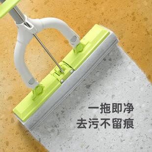 J6DA海绵拖把家用一拖净吸水免手洗拖布卫生间挤水胶棉替