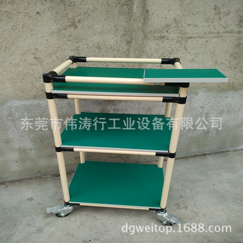 伟涛行线棒周转车    防静电台面周转车货架