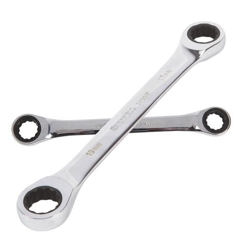 SHEFFIELD/钢盾 S019008 公制精抛光双梅花棘轮快扳8X10mm