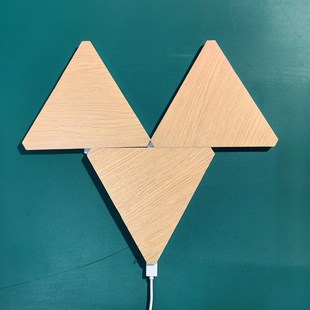 仿木纹智能奇光板三角拼接量子灯电竞氛围灯RGB小夜灯拼接造型灯