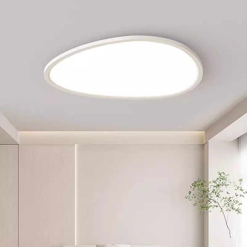 客厅吸顶灯2025年新款现代简约高档超亮护眼鹅卵石奶油风卧室灯具