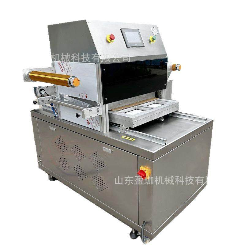 全自动盒式气调保鲜真空机周黑鸭装盒包装机预制盒气调包装封口机