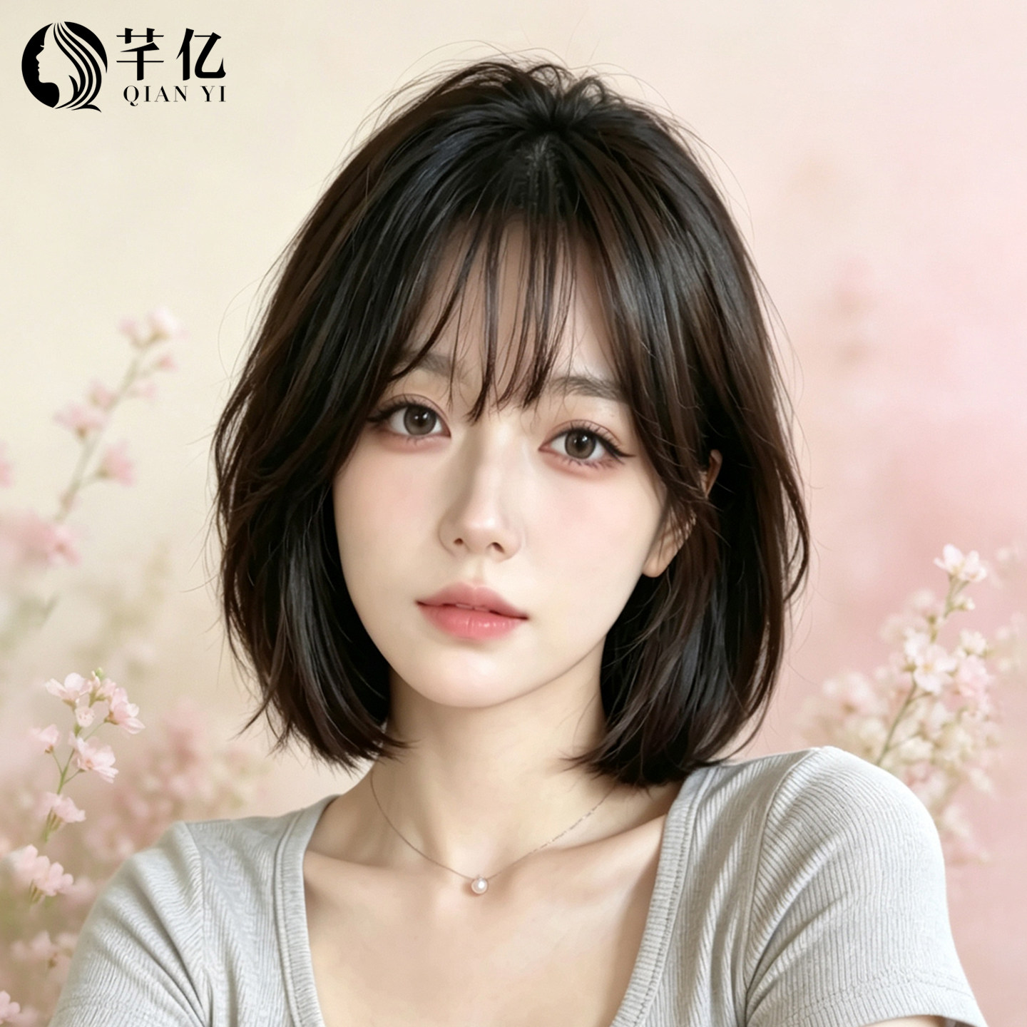 芊亿全真发韩式波波头无痕假发套