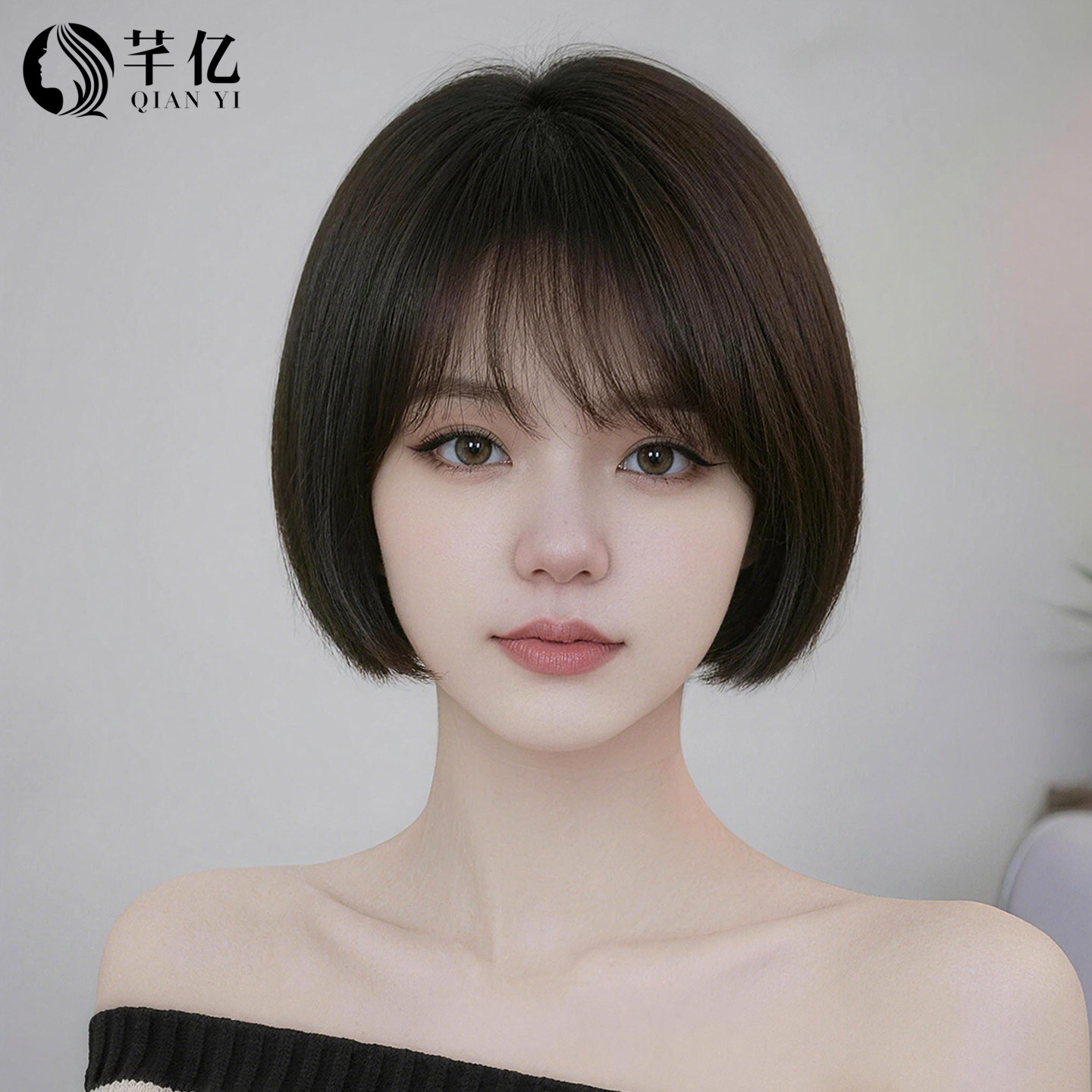 芊亿全真发甜美波波头假发套