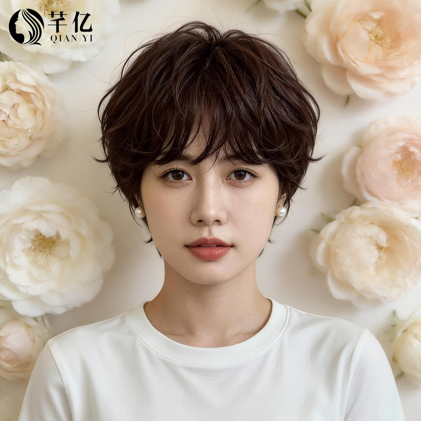 芊亿全真发时尚自然蓬松假发套