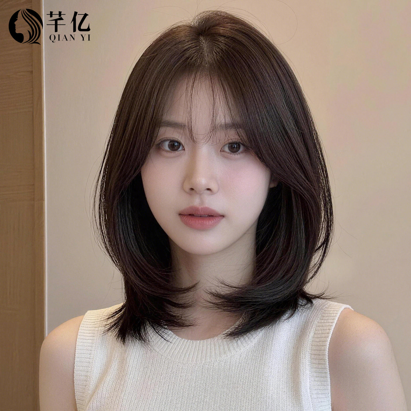 芊亿全真发韩式锁骨发初恋头假发