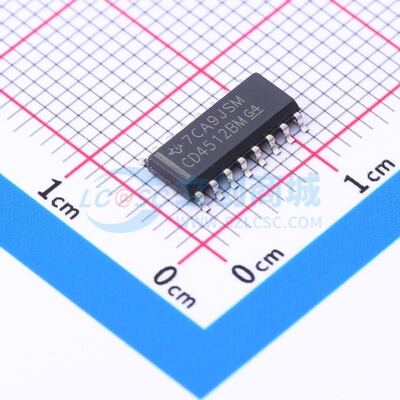 信号开关/编解码器/多路复用器 CD4512BM SOIC-16 TI/德州 元器件