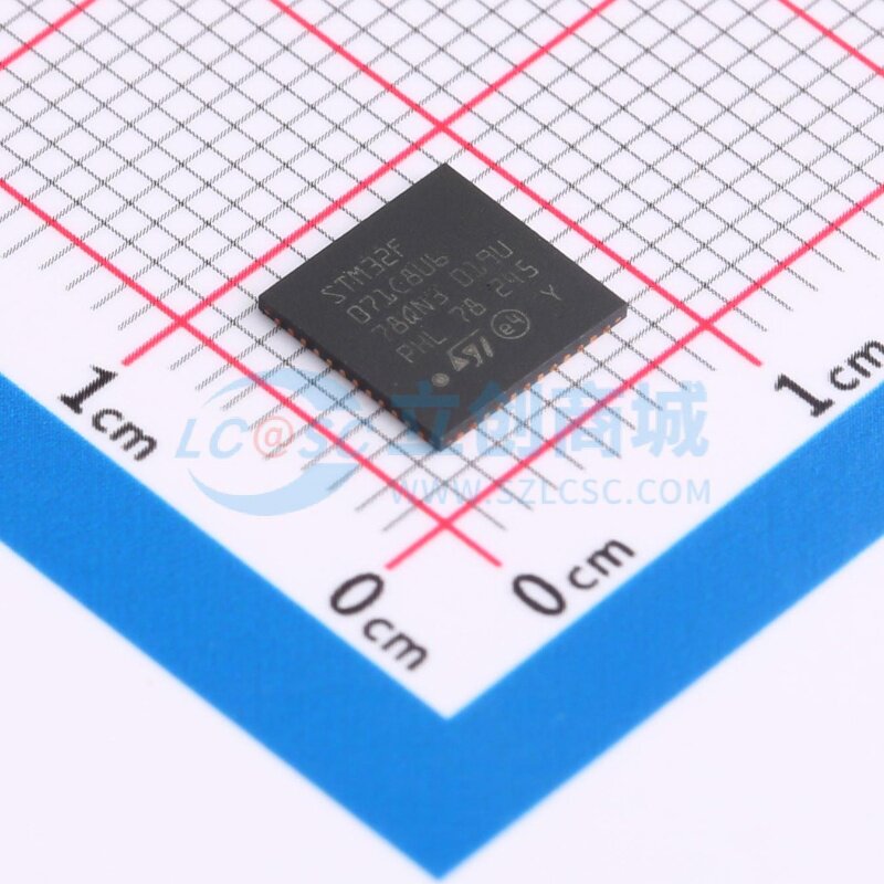 单片机(MCU/MPU/SOC) STM32F071C8U6 UFQFPN-48 意法半导体芯片 - 实物图