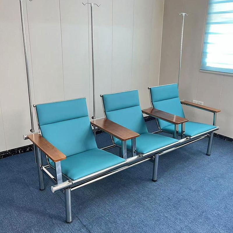 医院输液椅不锈钢加固点滴椅医疗诊所用候诊排椅沙发三人位吊针椅