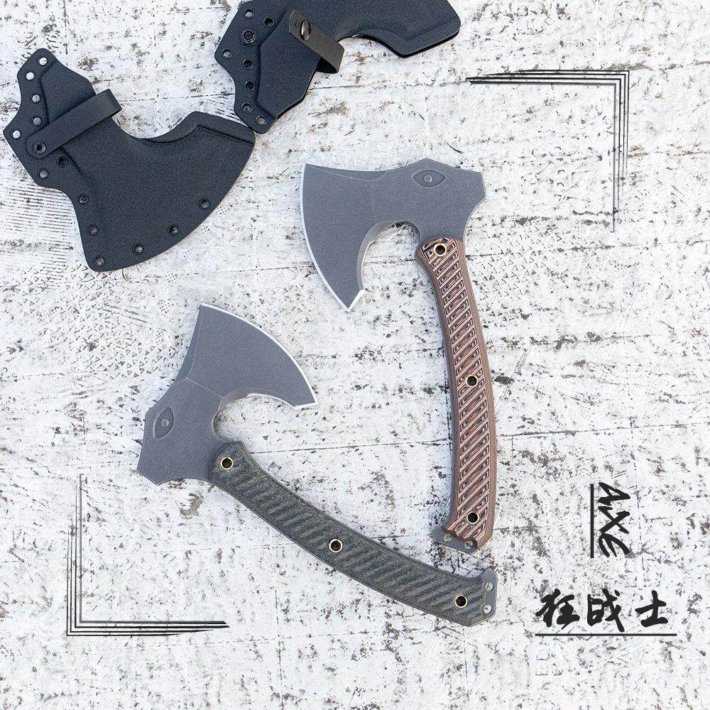 百浓营地斧劈柴野营斧狂战士斧头一体柄斧子7个厚单手斧14C28N
