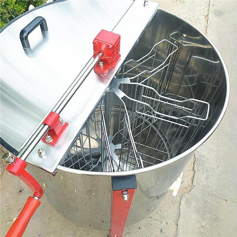 手动六框不锈钢摇蜜机蜂蜜分离机养蜂工具大蜂场专用蜂蜜提取器