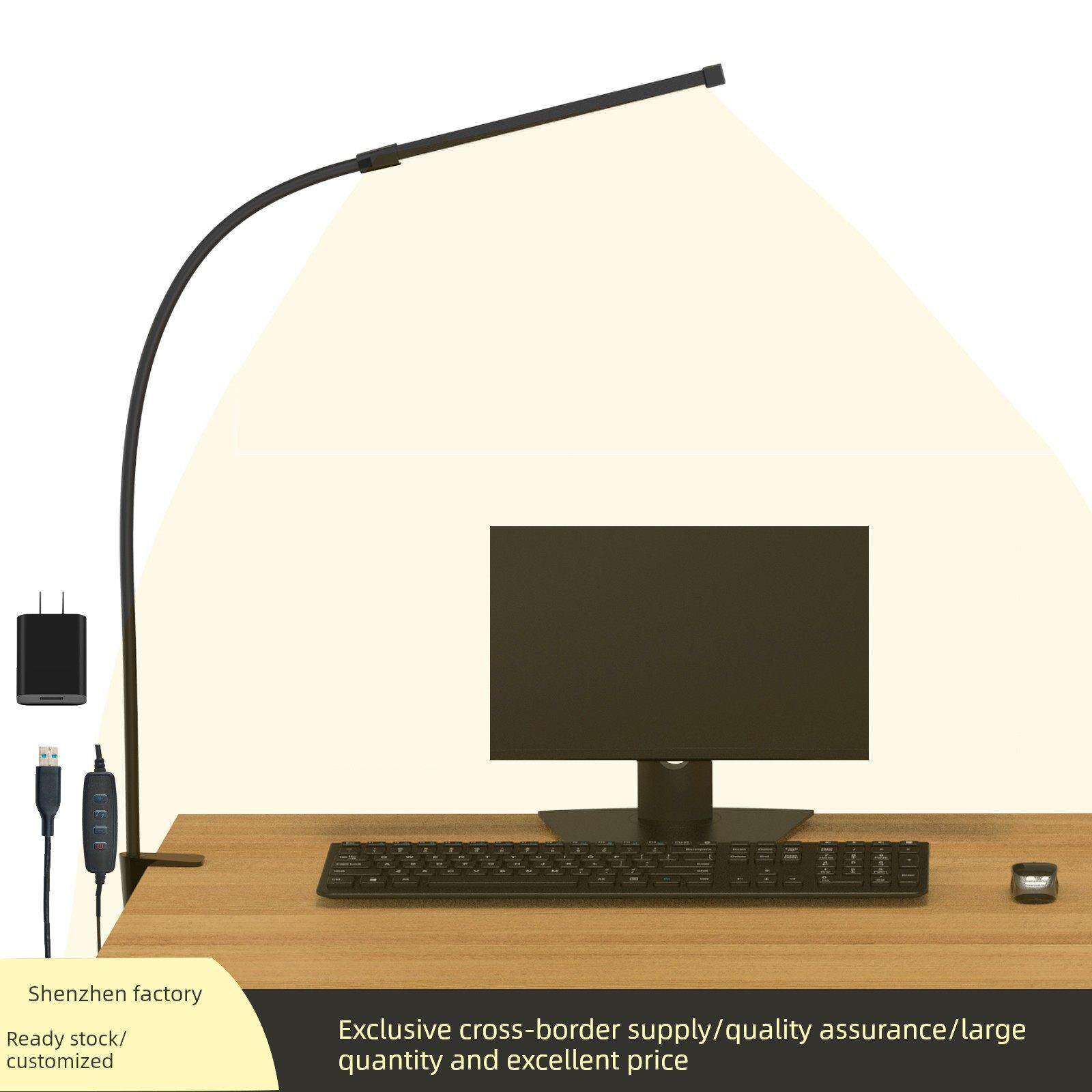 Led工作台灯超亮护眼折叠夹式工厂办公桌专用电脑屏幕灯