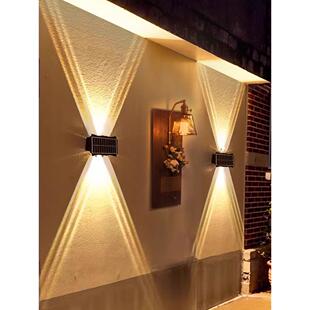 太阳能洗墙灯室外庭院防水别墅花园壁灯户外景观射灯外围墙装饰灯