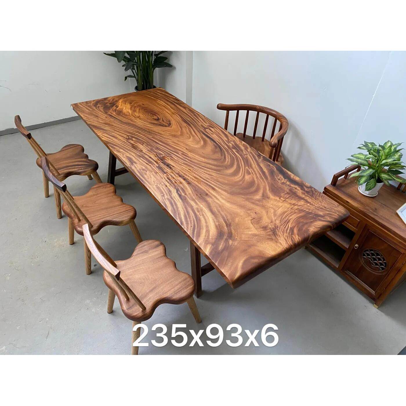 胡桃木大板茶桌实木原木餐桌办公桌会议桌大班台书桌雨木茶台茶几