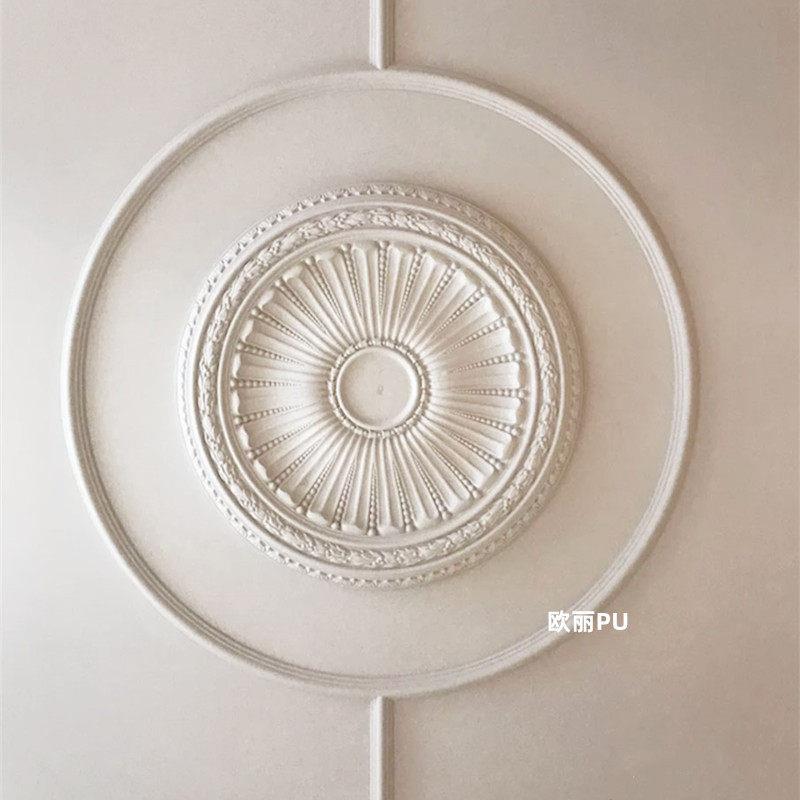PU欧式灯盘 天花板装饰 客厅吊顶 非石膏装饰材料 89.5CM