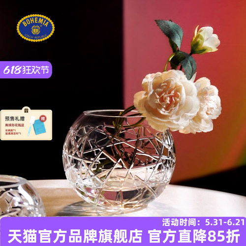 欧式水晶玻璃捷克结婚透明小花瓶