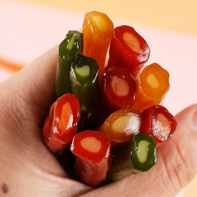 酸Q棒软糖童年回忆怀旧食用糖果小时候的拉丝糖粘牙糖糖果零食