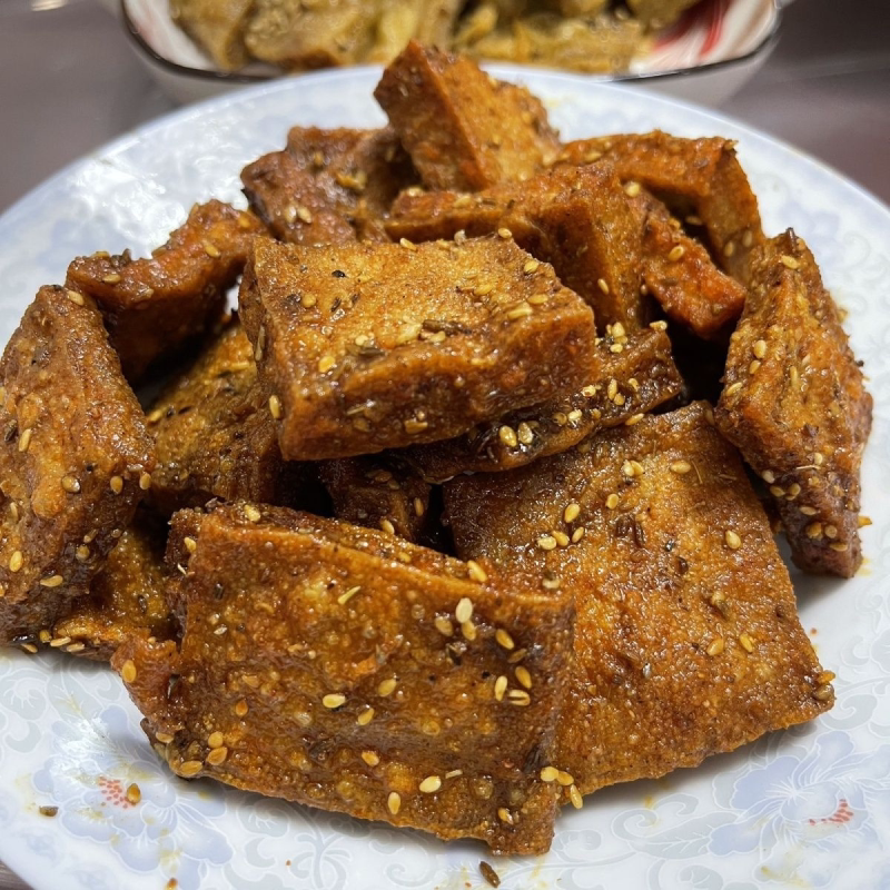 河北高bei店特产即食豆制品 孜然豆干香辣豆干 美味豆卷 零食小吃