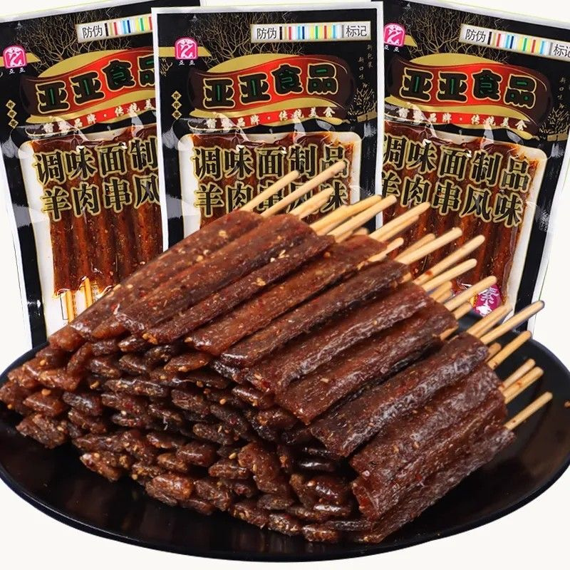 亚亚羊肉串辣条奥乐面筋素肉8090怀旧儿时校园零食食品零食辣条