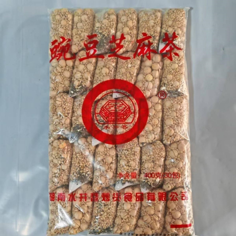 水井巷芝麻花生豆子姜盐茶湖南安化特产豌豆姜盐茶冲饮品炒货400g
