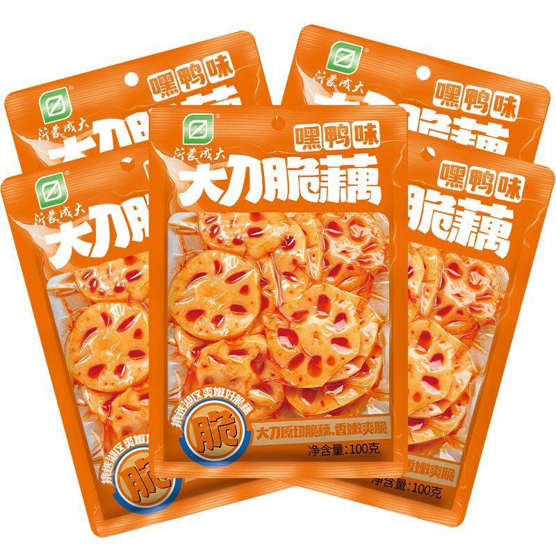 香辣藕片脆莲藕片黑鸭味藕丁麻辣条卤味下饭菜宿舍休闲解馋小零食