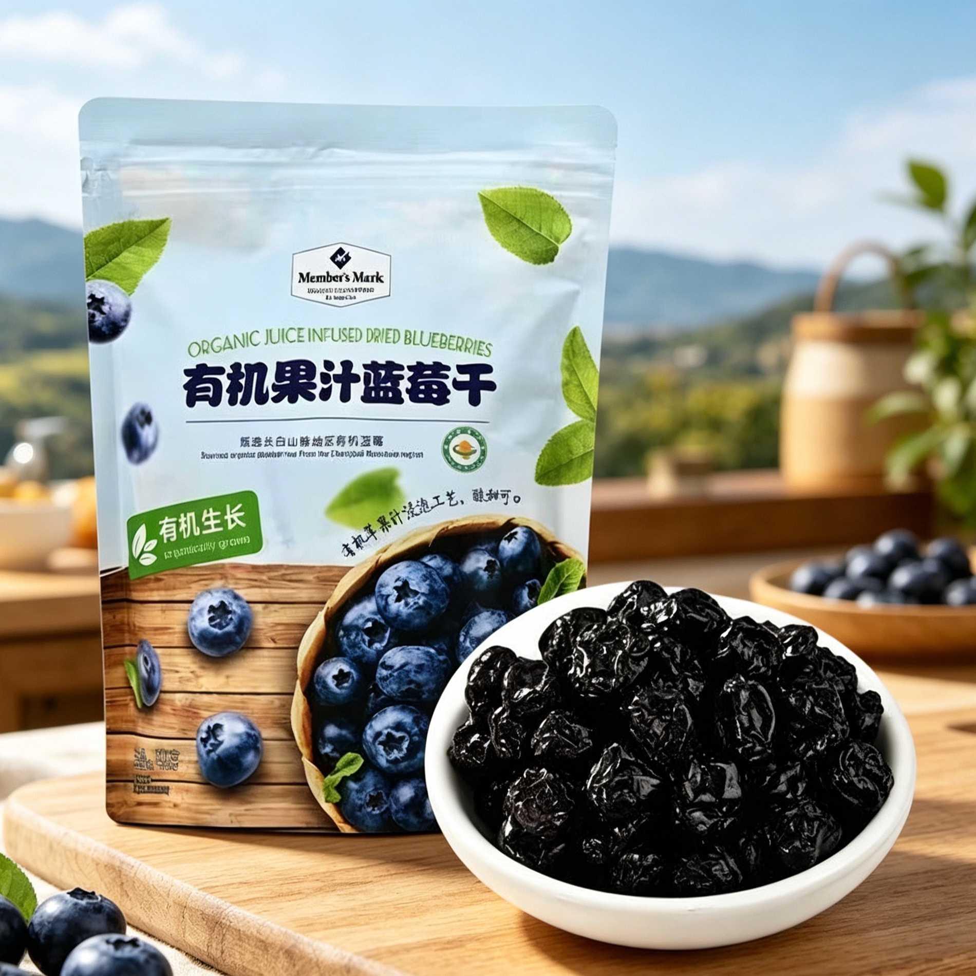 山姆有机果汁蓝莓干叶绿素无添加酸甜适口解馋会员代购官方旗舰店