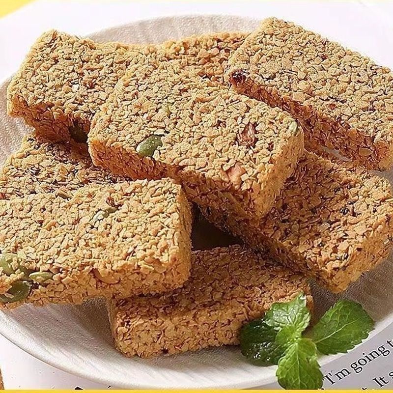 全麦脆麦片坚果燕麦酥蛋白棒饼干低无蔗糖0添加剂脂粗粮代餐零食