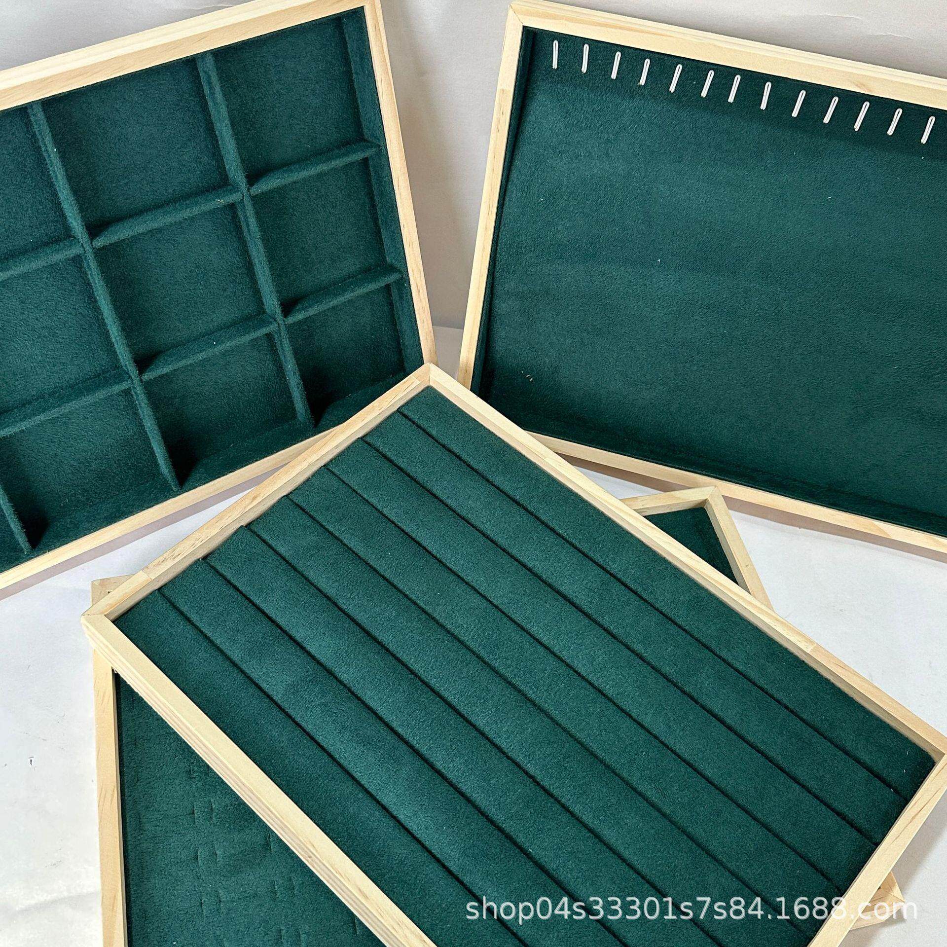 双面绒布百位戒指展示盘耳钉对戒指环收纳整理盒首饰直播托盘