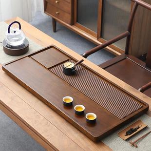 茶盘家用整块长方形简约功夫茶具套装 客厅泡茶台 排水中式 新款
