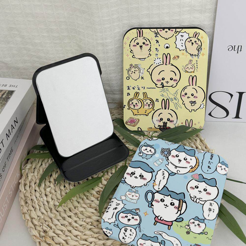 可爱吉伊卡哇卡通化妆镜大号可折叠便携梳妆镜学生宿舍桌面补妆镜